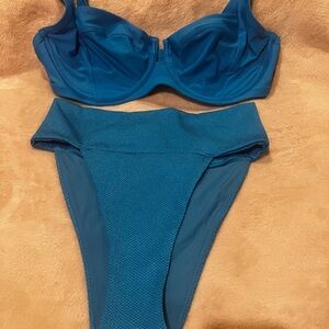 Aerie NWT Vibrant Blue Swimwear Set